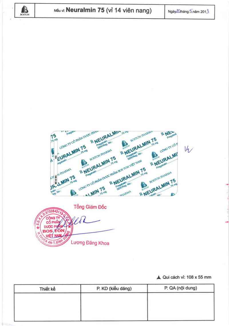 thông tin, cách dùng, giá thuốc Neuralmin 75 - ảnh 2