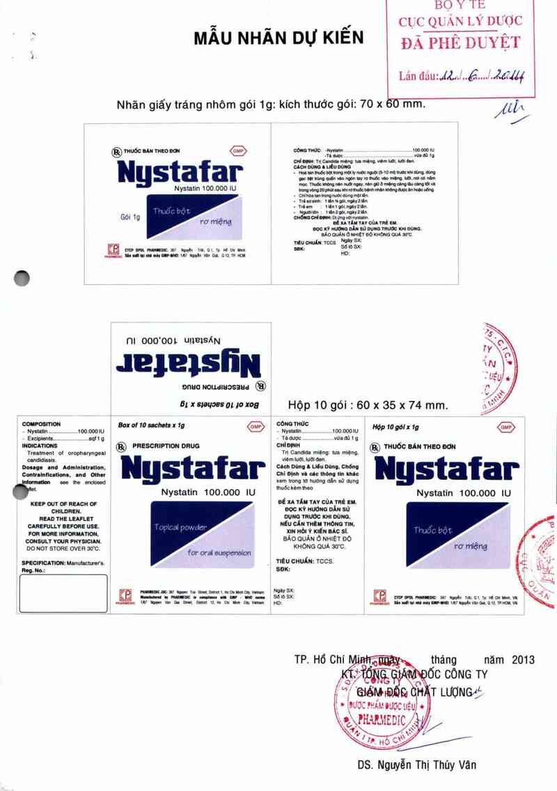 thông tin, cách dùng, giá thuốc Nystafar - ảnh 0