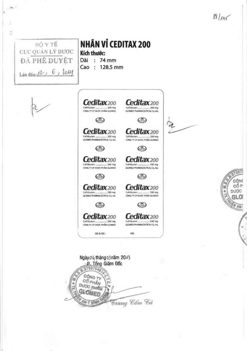 thông tin, cách dùng, giá thuốc Ceditax 200 - ảnh 0