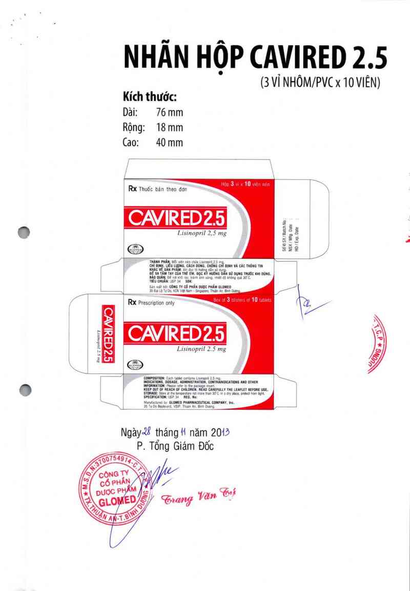 thông tin, cách dùng, giá thuốc Cavired 2.5 - ảnh 3