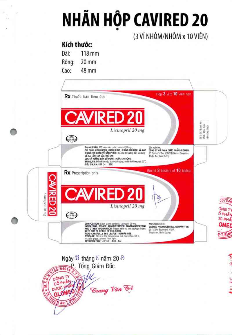 thông tin, cách dùng, giá thuốc Cavired 20 - ảnh 2