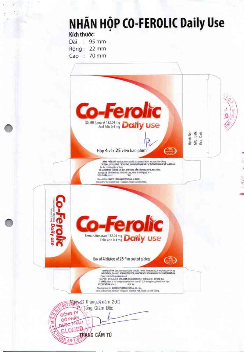 thông tin, cách dùng, giá thuốc Co-Ferolic Daily use - ảnh 3