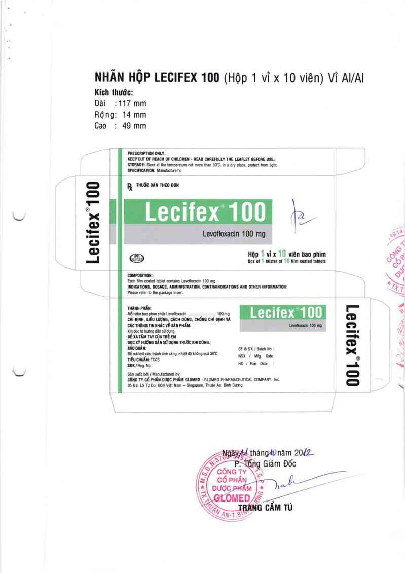 thông tin, cách dùng, giá thuốc Lecifex 100 - ảnh 2