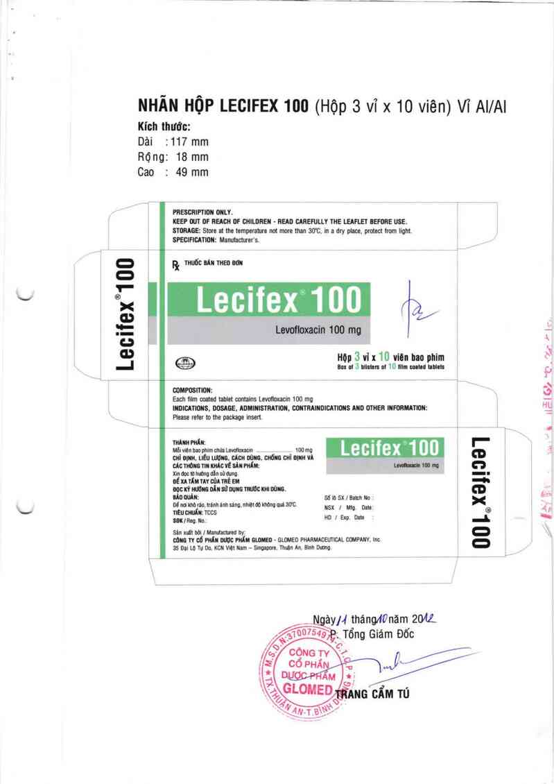 thông tin, cách dùng, giá thuốc Lecifex 100 - ảnh 3