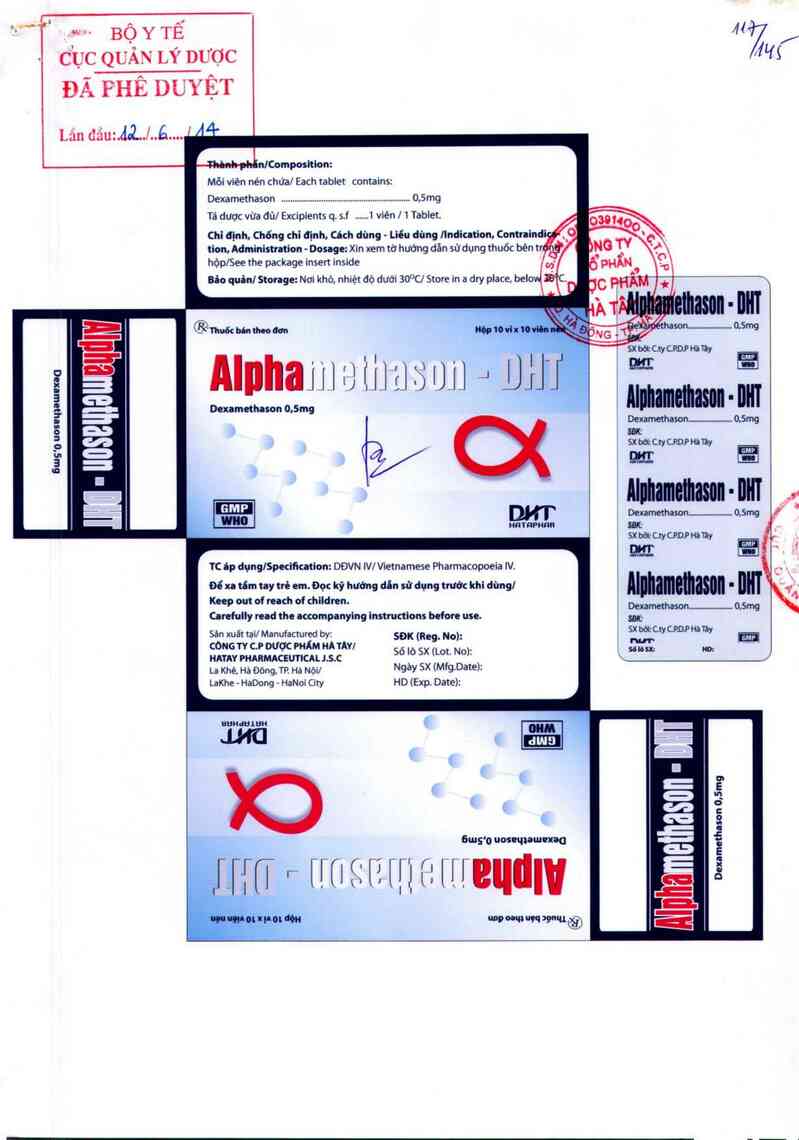 thông tin, cách dùng, giá thuốc Alphamethason-DHT - ảnh 0