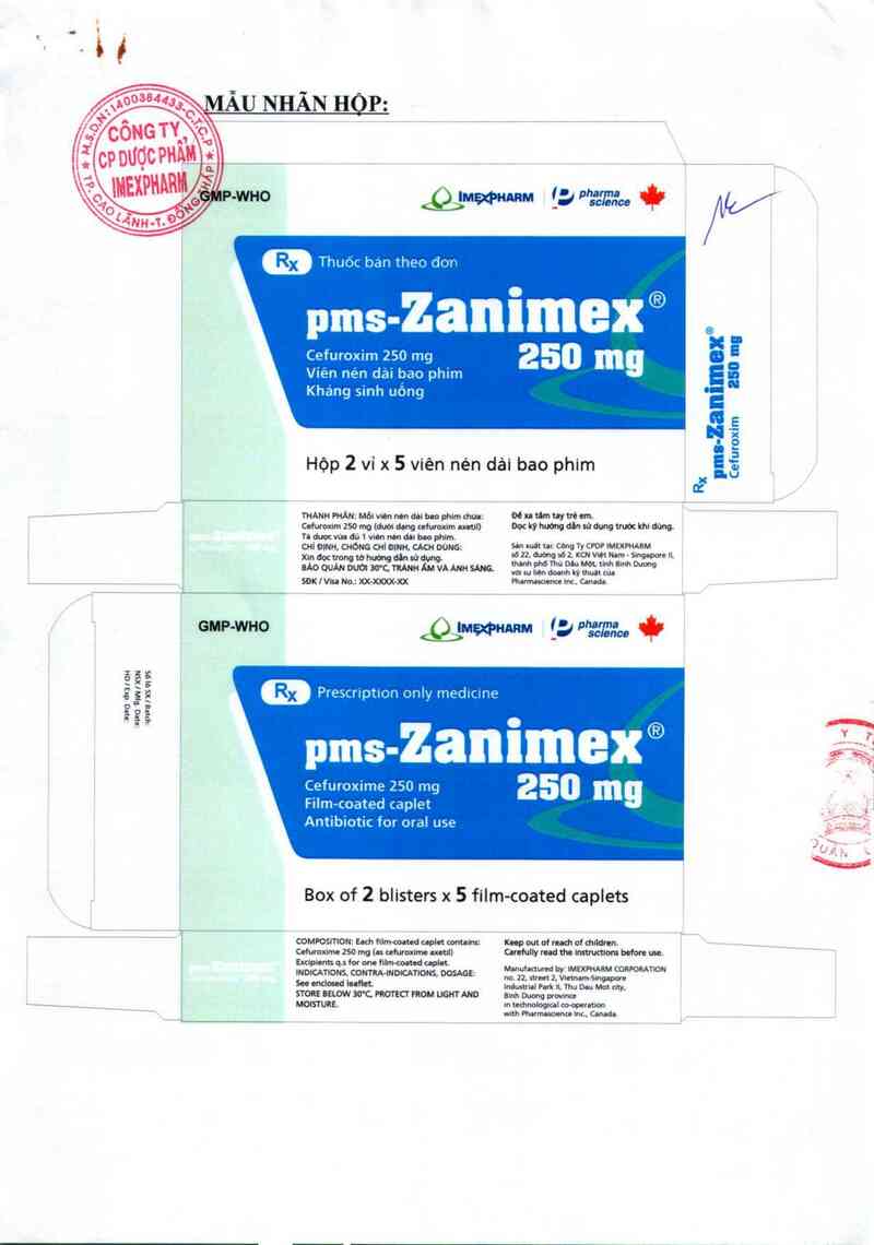 thông tin, cách dùng, giá thuốc pms-Zanimex 250mg - ảnh 1