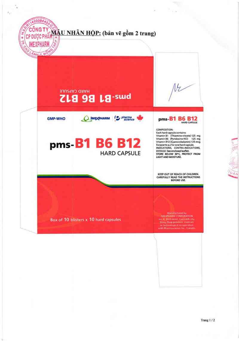 thông tin, cách dùng, giá thuốc pms-B1 B6 B12 - ảnh 1