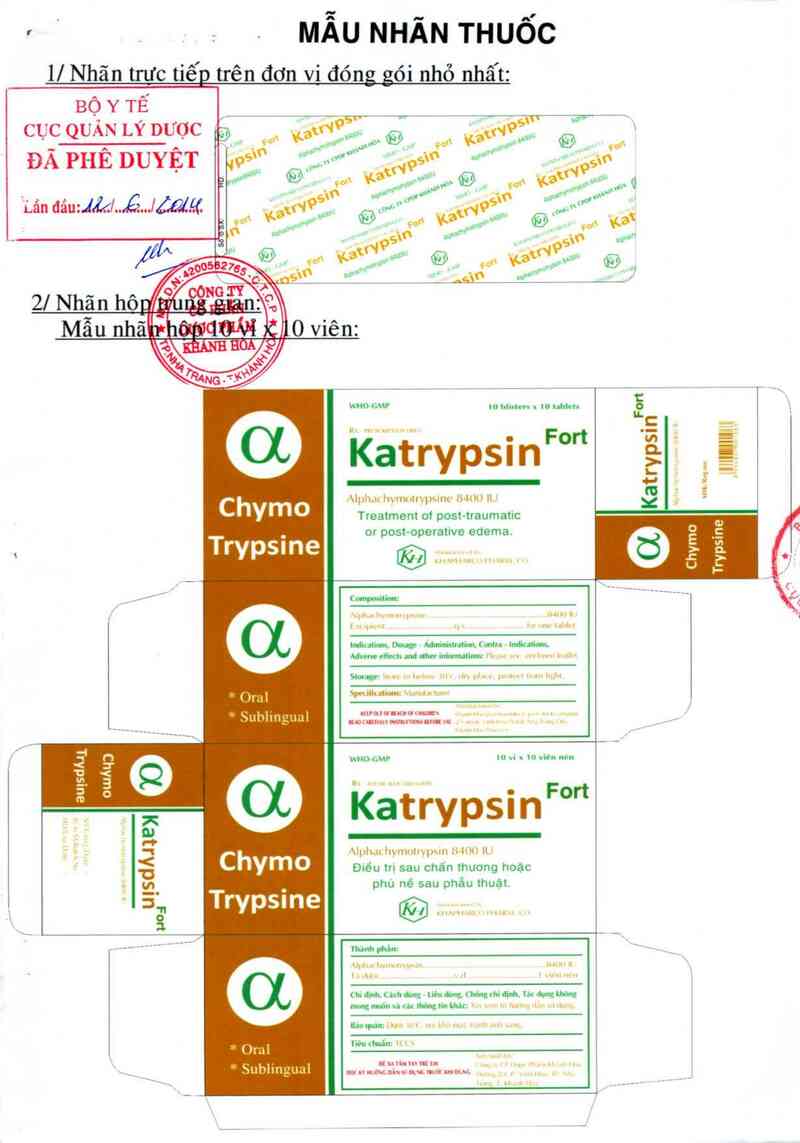 thông tin, cách dùng, giá thuốc Katrypsin Fort - ảnh 0