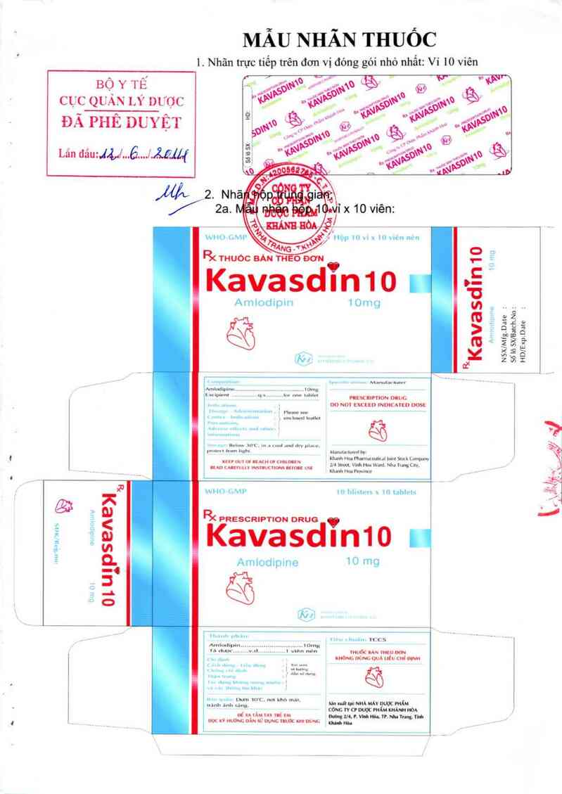 thông tin, cách dùng, giá thuốc Kavasdin 10 - ảnh 0
