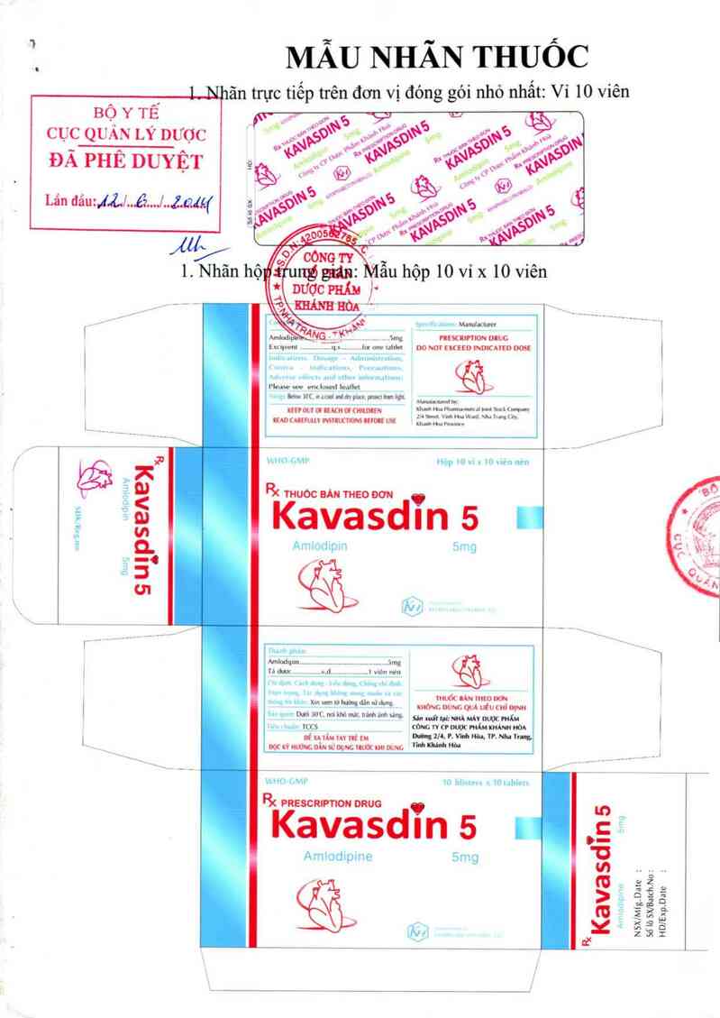 thông tin, cách dùng, giá thuốc Kavasdin 5 - ảnh 0