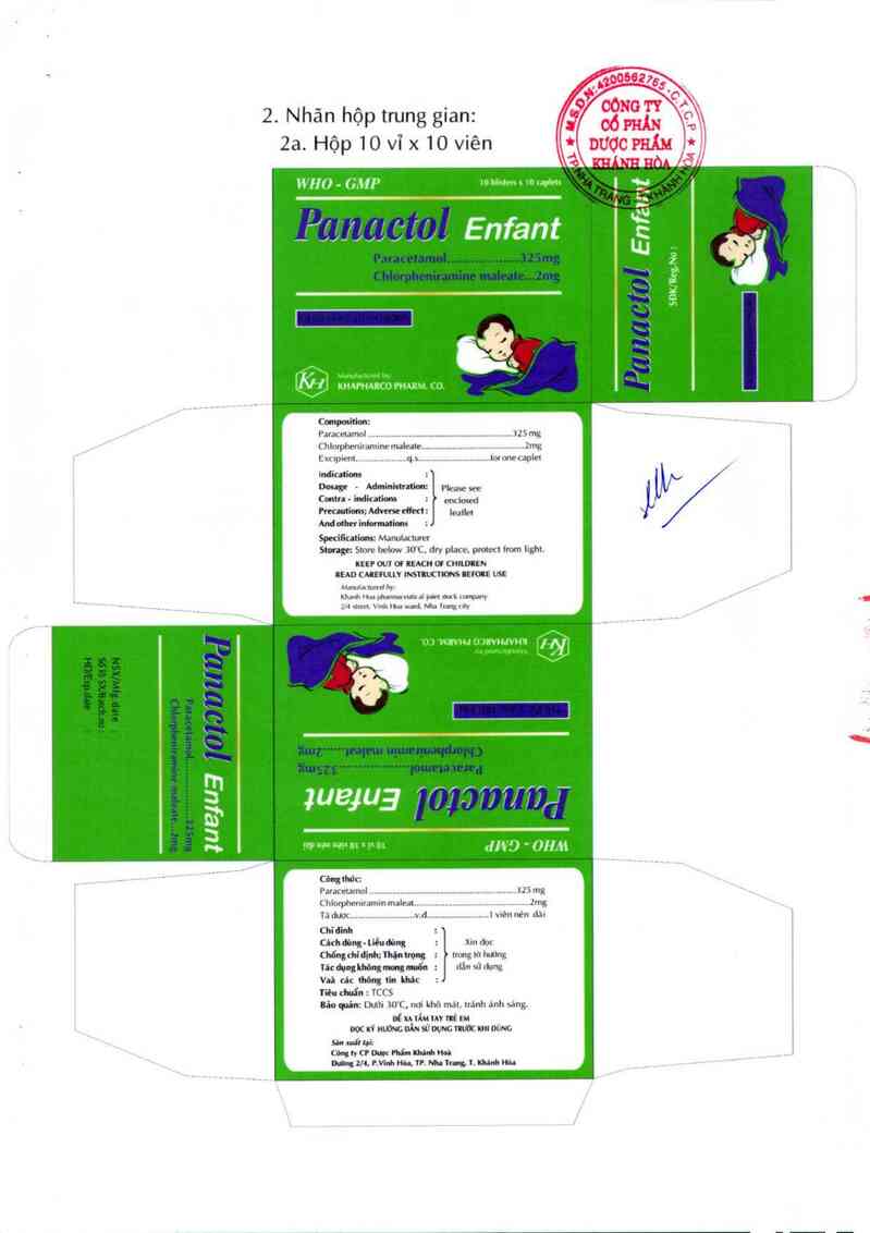 thông tin, cách dùng, giá thuốc Panactol Enfant - ảnh 1
