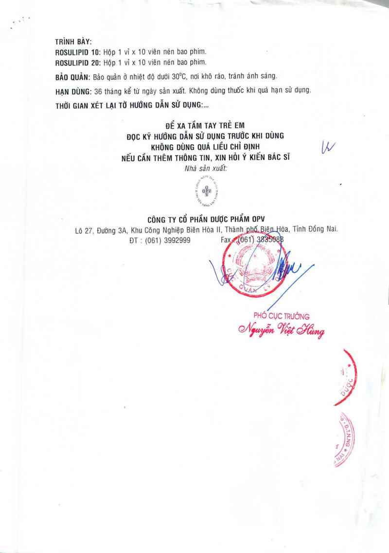 thông tin, cách dùng, giá thuốc Rosulipid 10 - ảnh 4