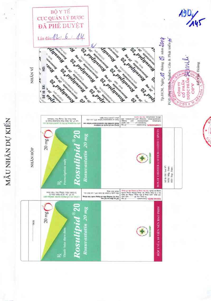 thông tin, cách dùng, giá thuốc Rosulipid 20 - ảnh 0