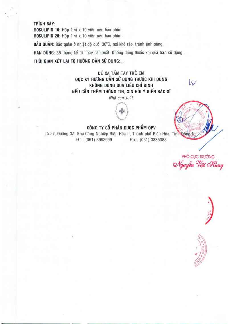 thông tin, cách dùng, giá thuốc Rosulipid 20 - ảnh 4