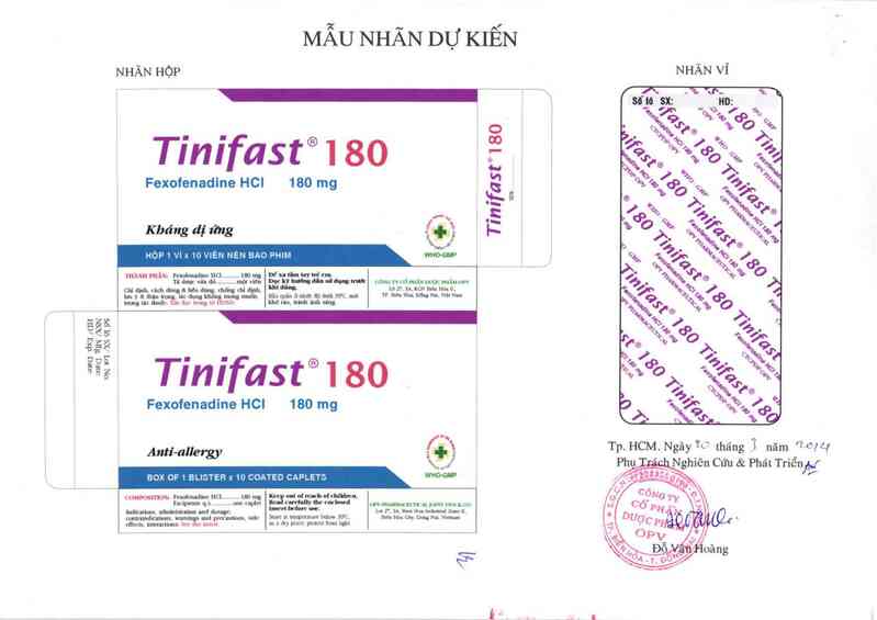 thông tin, cách dùng, giá thuốc Tinifast 180 - ảnh 1