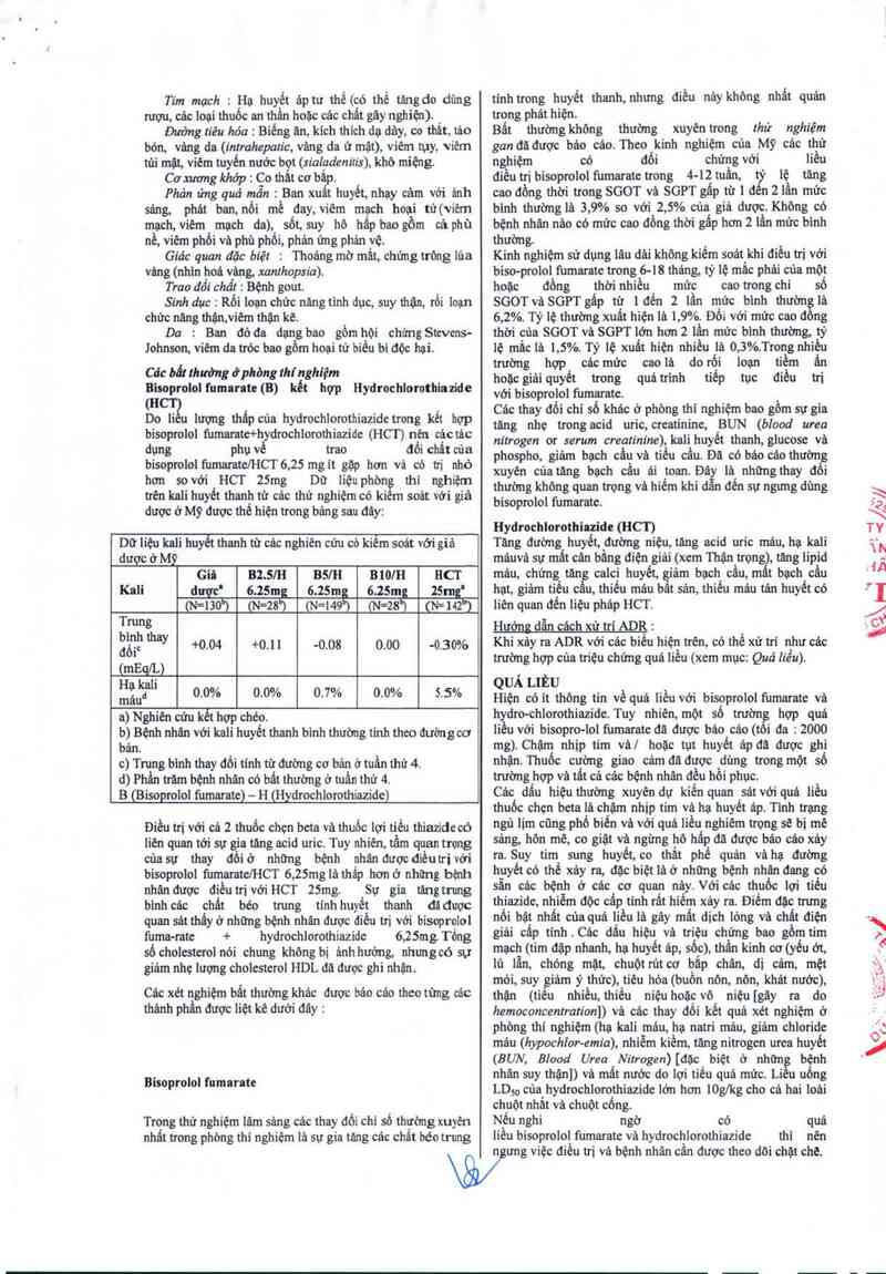 thông tin, cách dùng, giá thuốc SaviProlol Plus HCT 2.5/6.25 - ảnh 9