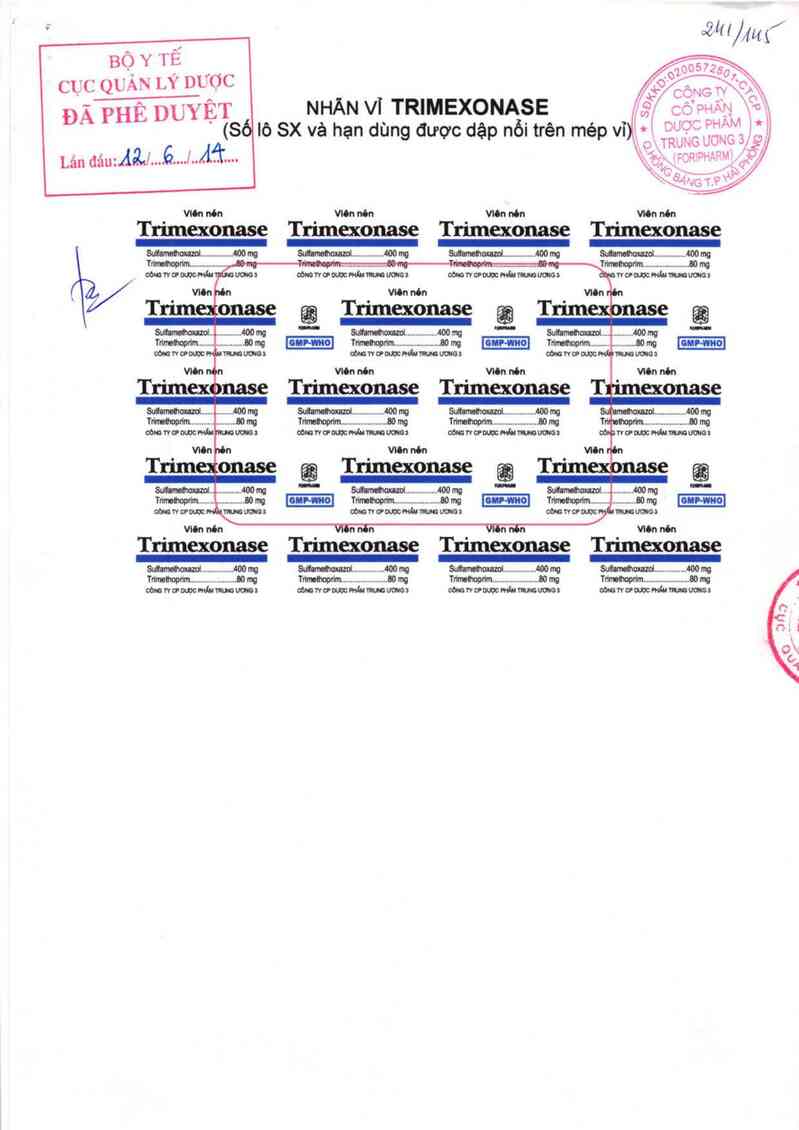 thông tin, cách dùng, giá thuốc Trimexonase - ảnh 0