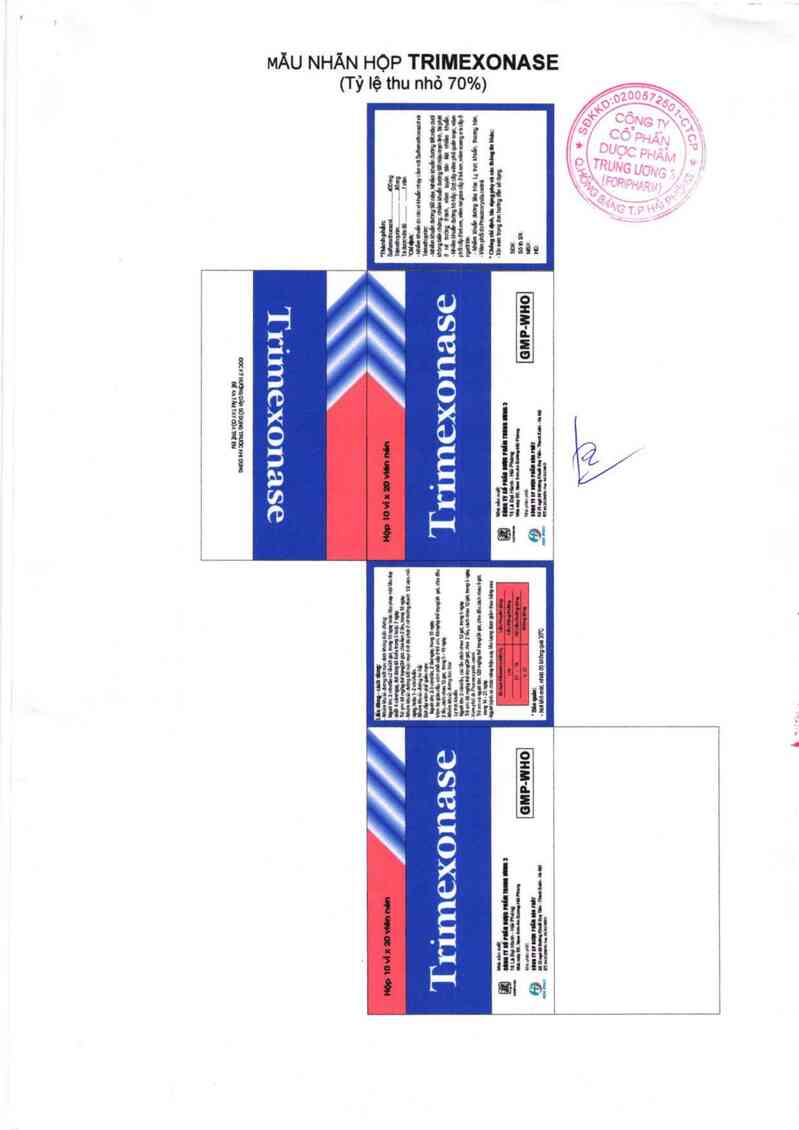 thông tin, cách dùng, giá thuốc Trimexonase - ảnh 2