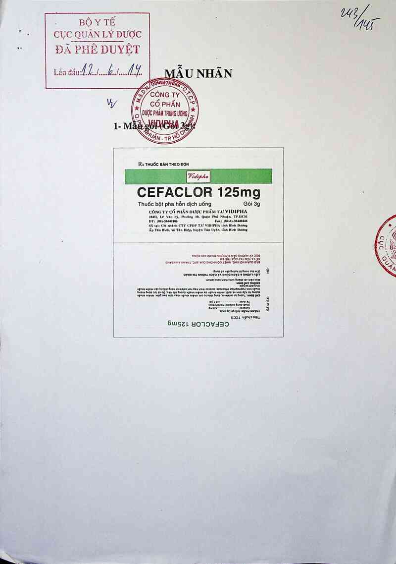 thông tin, cách dùng, giá thuốc Cefaclor 125mg - ảnh 0