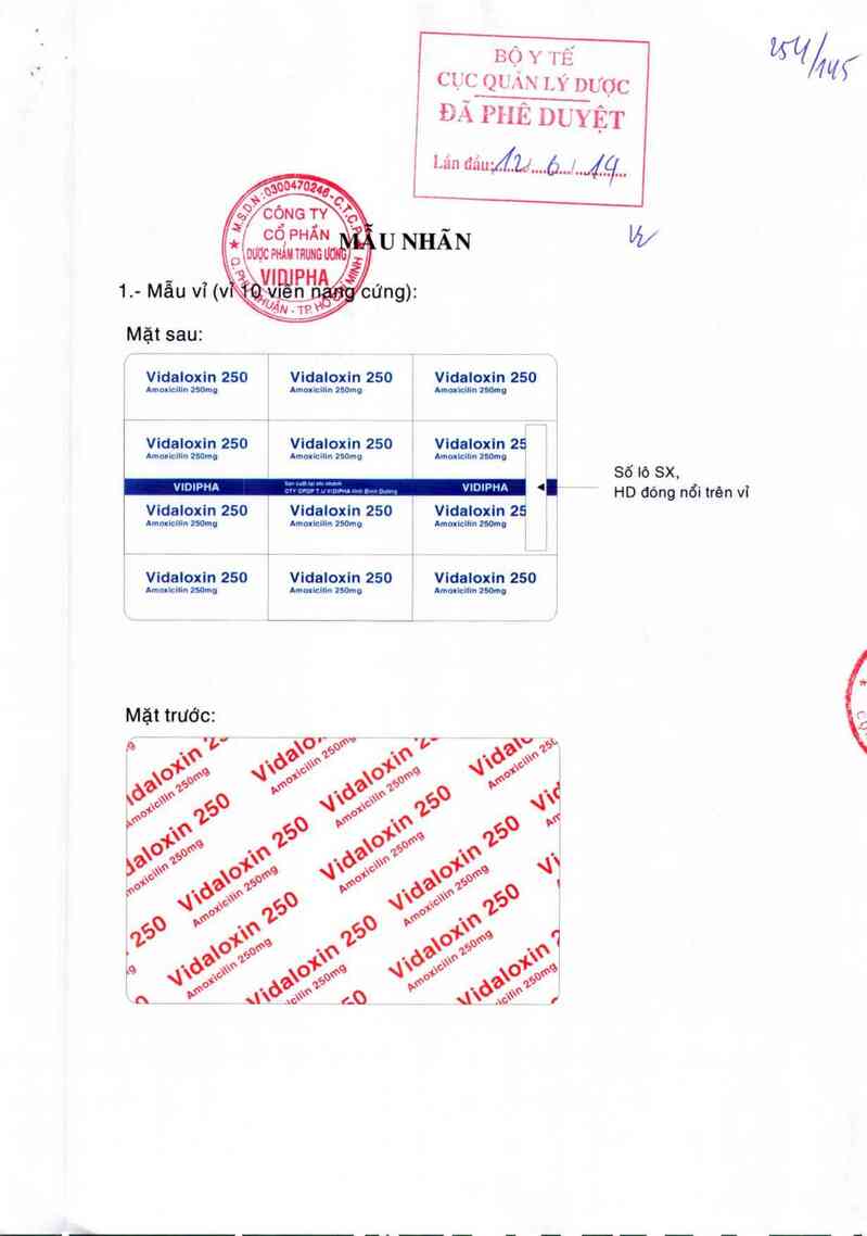 thông tin, cách dùng, giá thuốc Vidaloxin 250 - ảnh 0