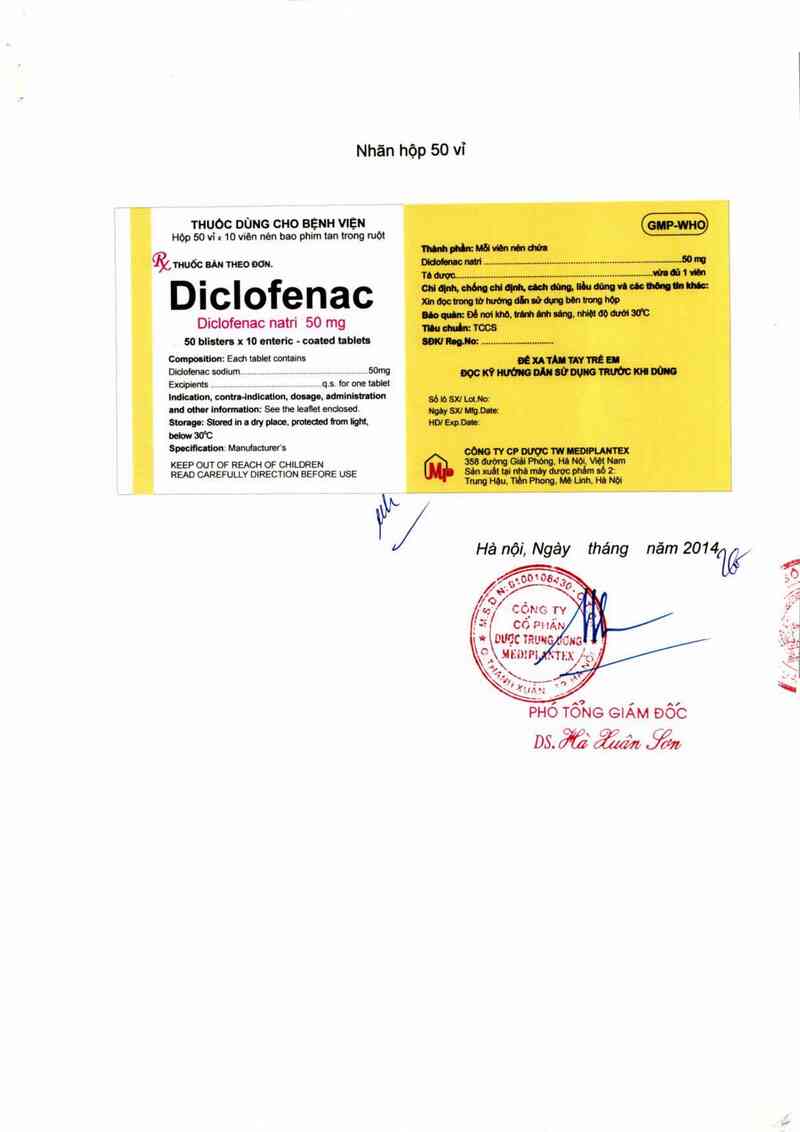 thông tin, cách dùng, giá thuốc Diclofenac - ảnh 1