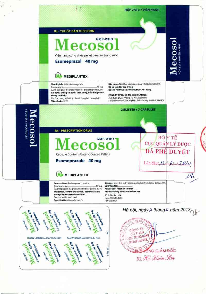 thông tin, cách dùng, giá thuốc Mecosol - ảnh 0