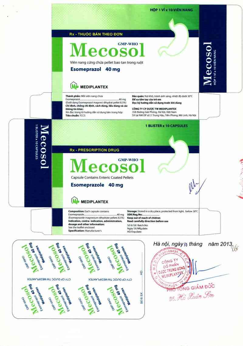 thông tin, cách dùng, giá thuốc Mecosol - ảnh 1