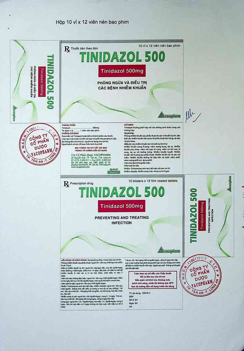 thông tin, cách dùng, giá thuốc Tinidazol 500 - ảnh 11