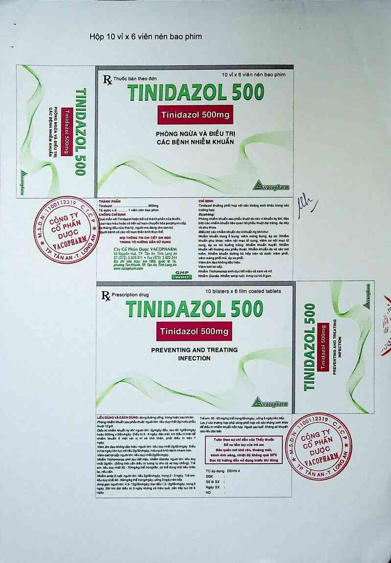 thông tin, cách dùng, giá thuốc Tinidazol 500 - ảnh 5
