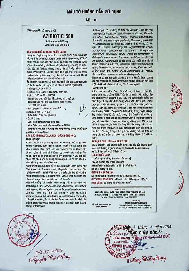thông tin, cách dùng, giá thuốc Azibiotic - ảnh 2