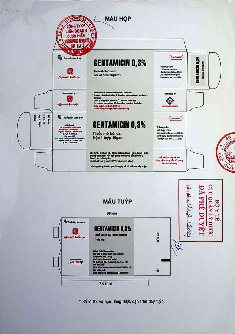 thông tin, cách dùng, giá thuốc Gentamicin 0,3% - ảnh 0