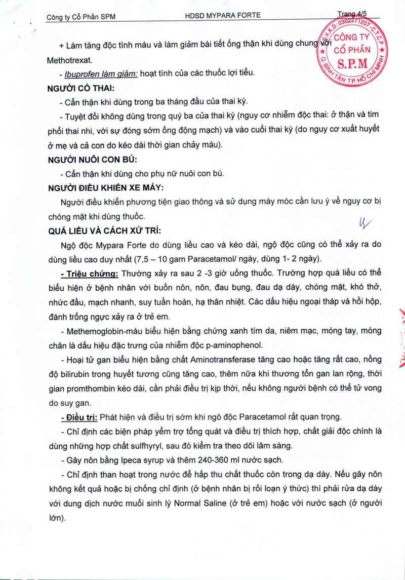 thông tin, cách dùng, giá thuốc Mypara forte - ảnh 4