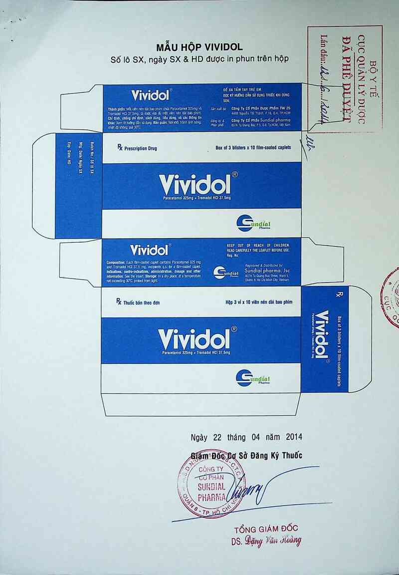 thông tin, cách dùng, giá thuốc Vividol - ảnh 0