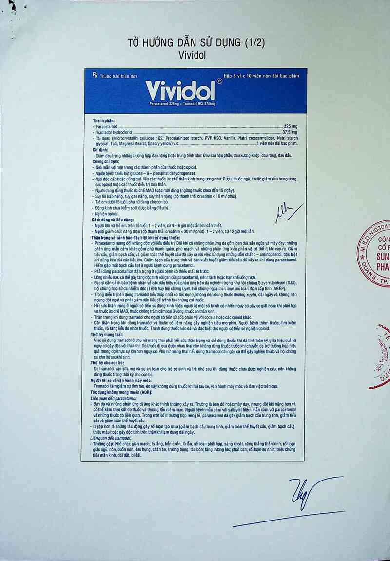 thông tin, cách dùng, giá thuốc Vividol - ảnh 2