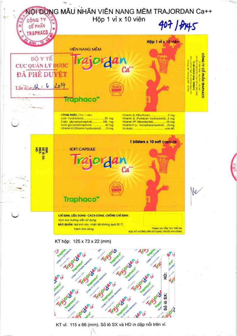 thông tin, cách dùng, giá thuốc Trajordan Ca - ảnh 0