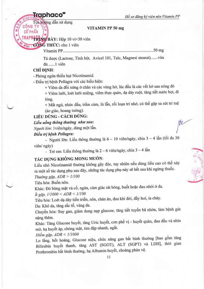 thông tin, cách dùng, giá thuốc Vitamin PP 50 mg - ảnh 1