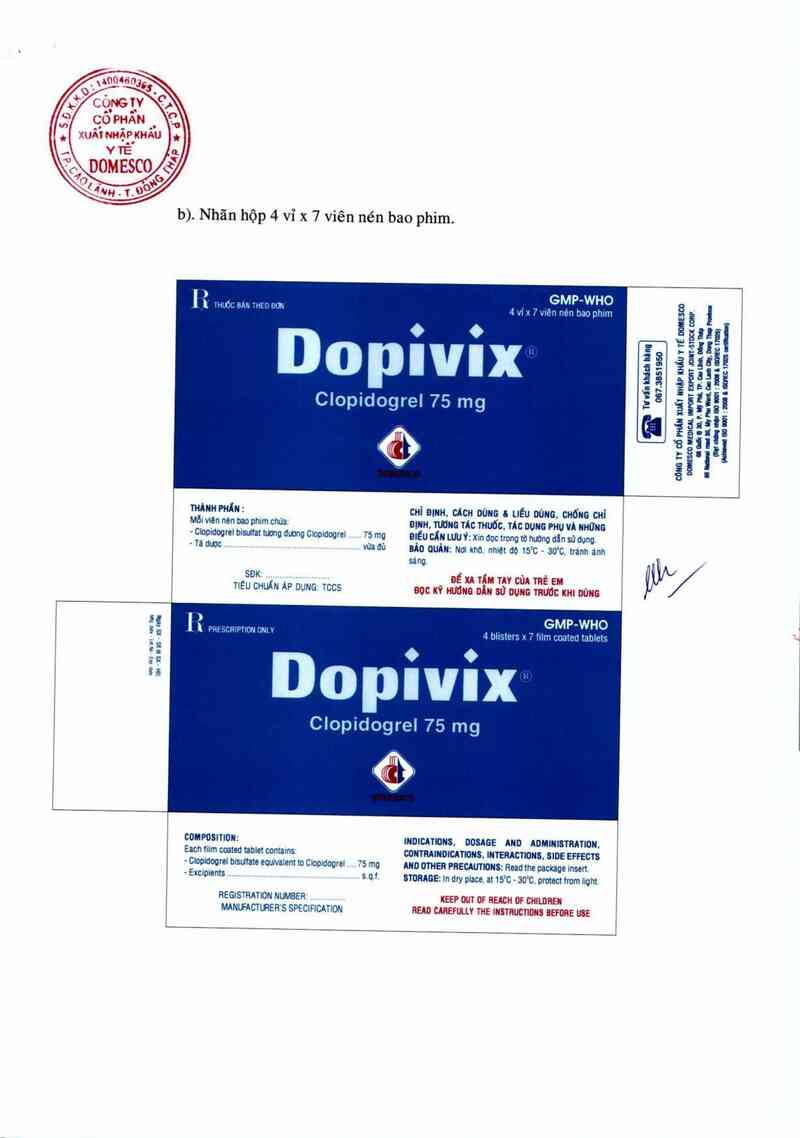 thông tin, cách dùng, giá thuốc Dopivix - ảnh 2