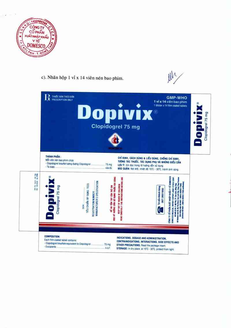 thông tin, cách dùng, giá thuốc Dopivix - ảnh 3
