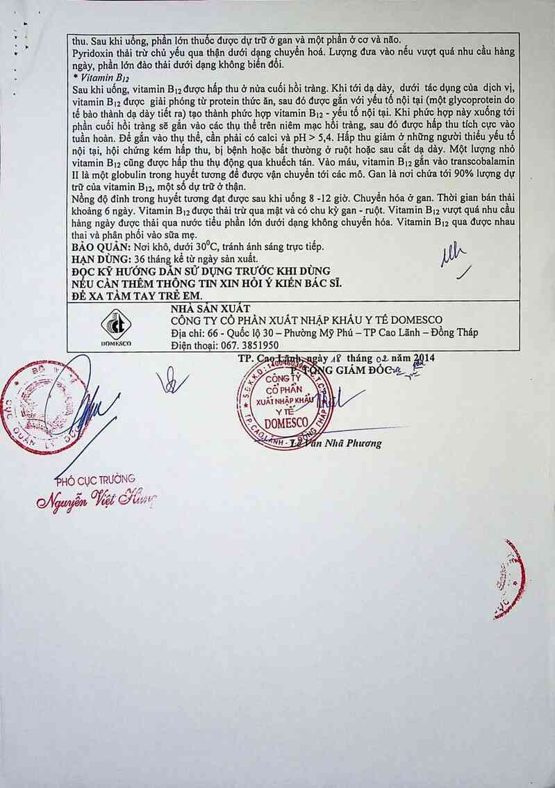 thông tin, cách dùng, giá thuốc Tritamin B - ảnh 4