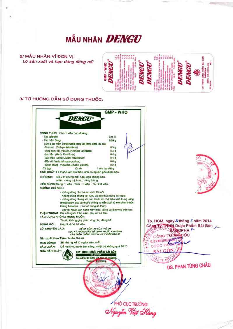 thông tin, cách dùng, giá thuốc Dengu - ảnh 1
