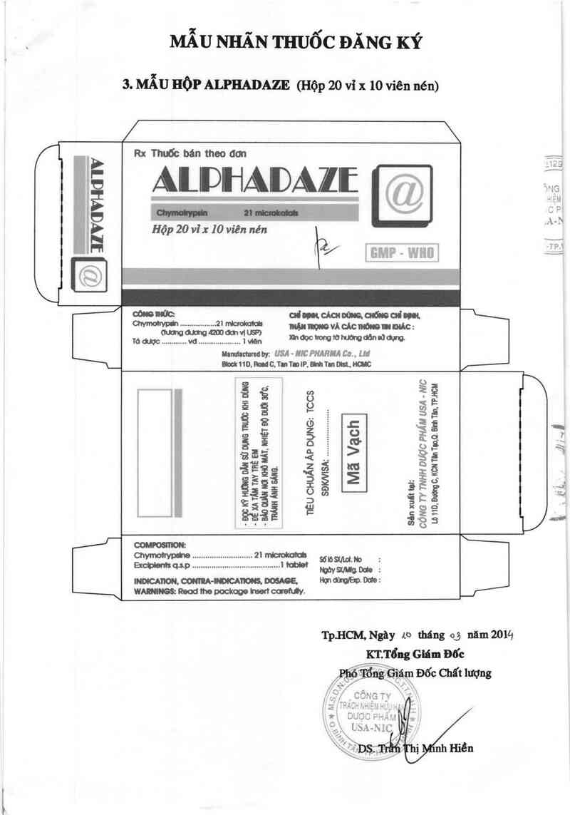 thông tin, cách dùng, giá thuốc Alphadaze - ảnh 2