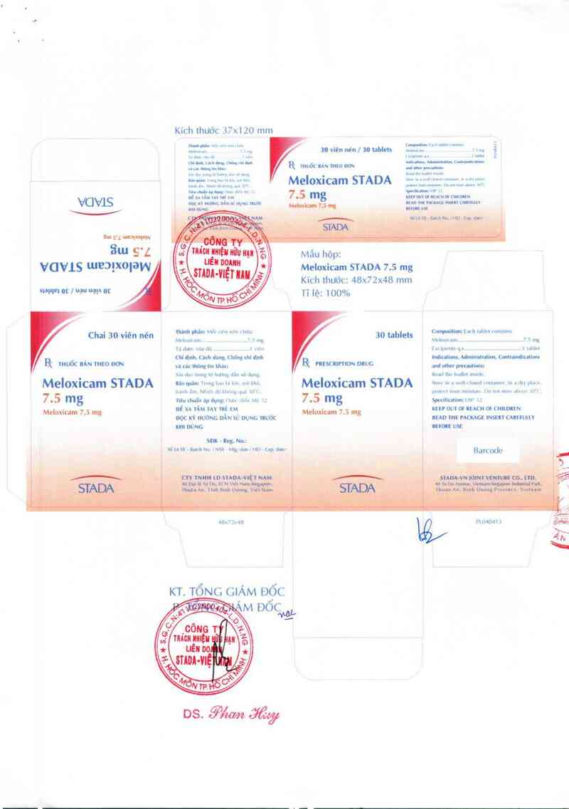 thông tin, cách dùng, giá thuốc Meloxicam Stada 7.5mg - ảnh 1