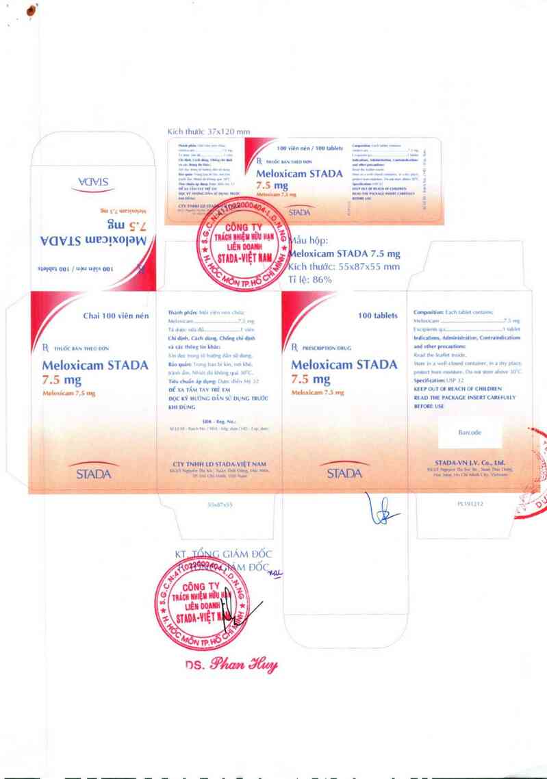 thông tin, cách dùng, giá thuốc Meloxicam Stada 7.5mg - ảnh 2