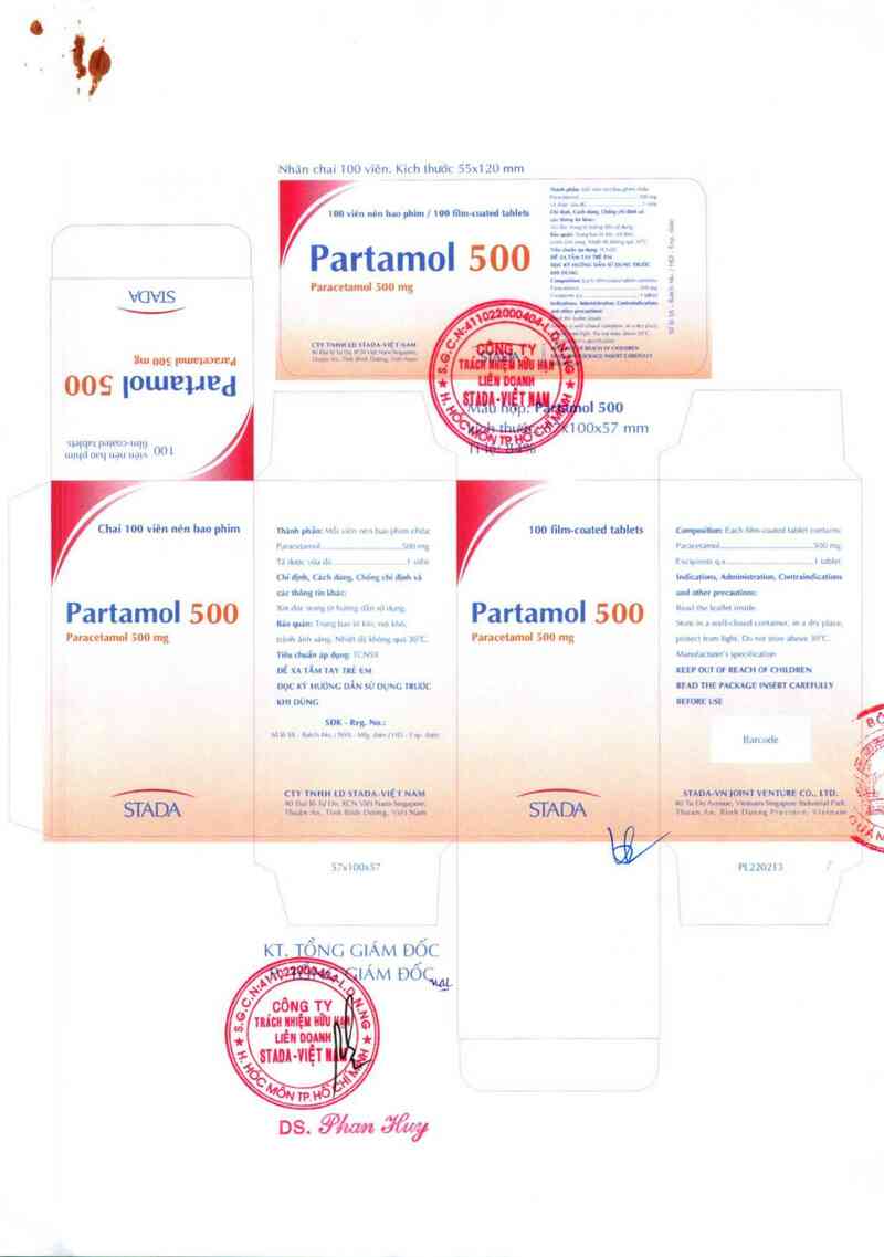 thông tin, cách dùng, giá thuốc Partamol 500 - ảnh 1