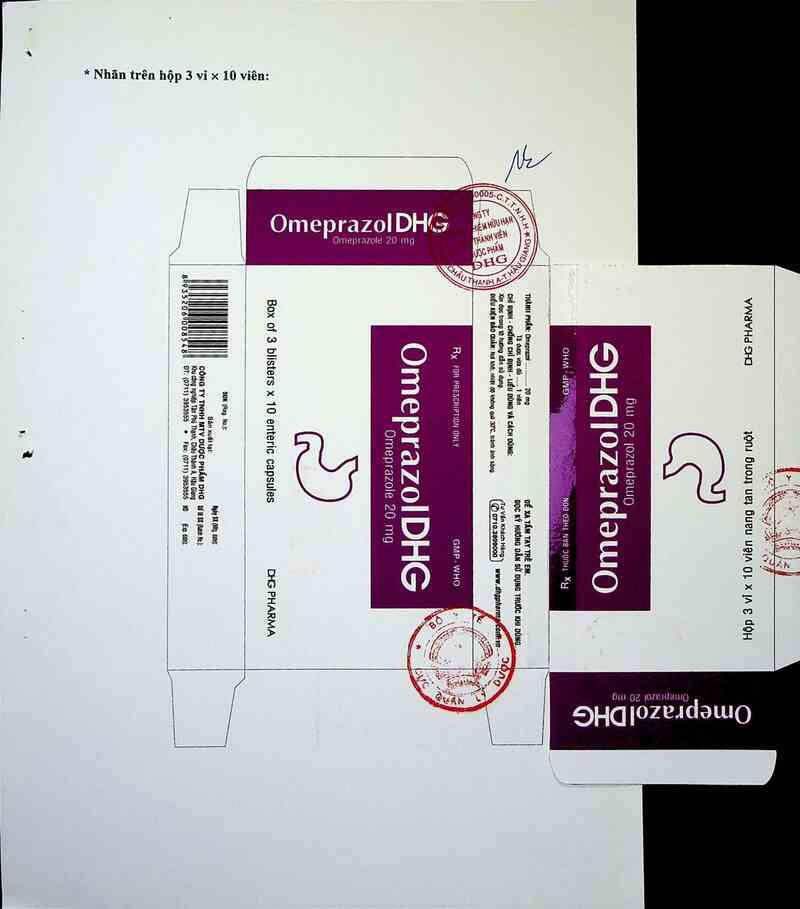 thông tin, cách dùng, giá thuốc Omeprazol DHG - ảnh 1