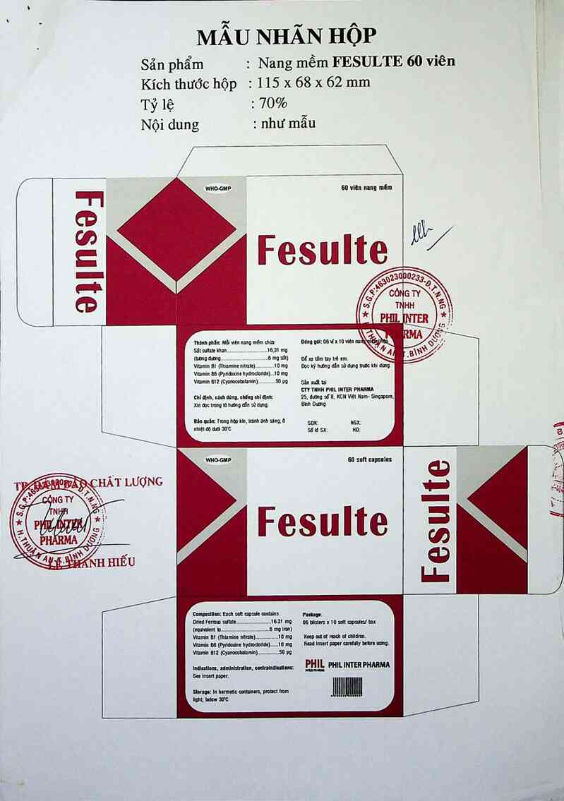 thông tin, cách dùng, giá thuốc Fesulte - ảnh 1