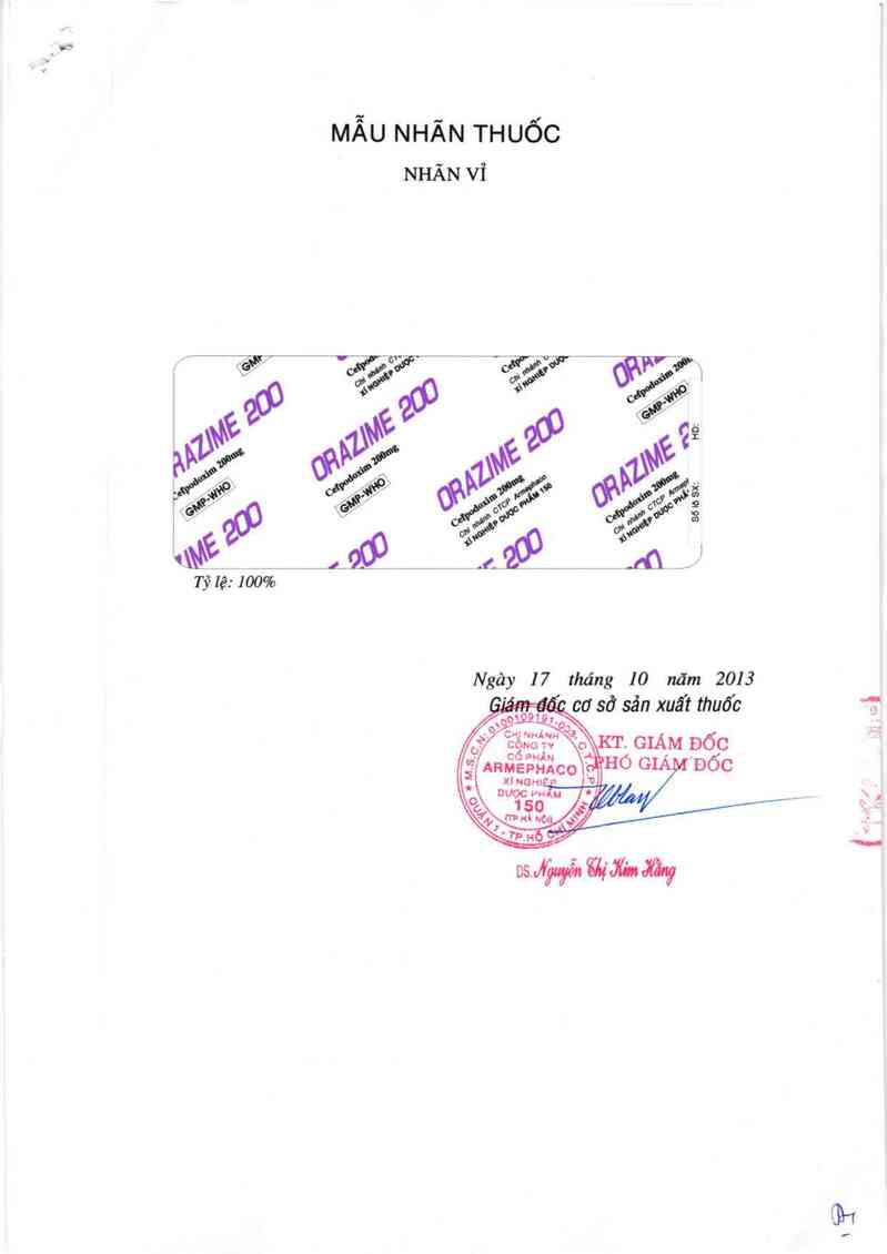 thông tin, cách dùng, giá thuốc Orazime 200 - ảnh 1