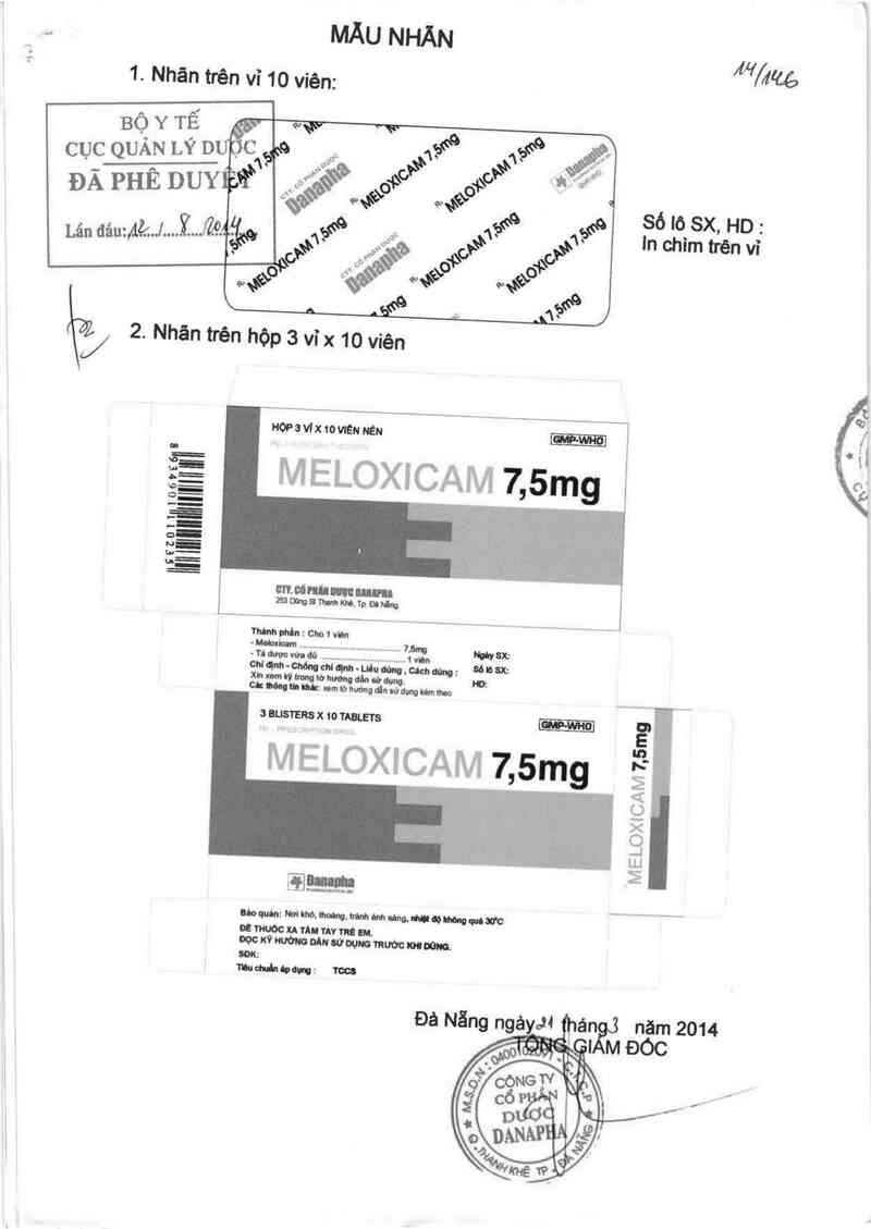 thông tin, cách dùng, giá thuốc Meloxicam 7,5 mg - ảnh 0