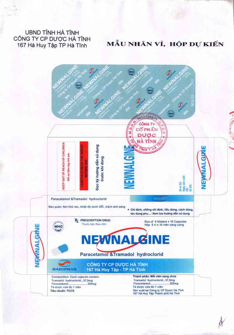 thông tin, cách dùng, giá thuốc Newnalgine - ảnh 1