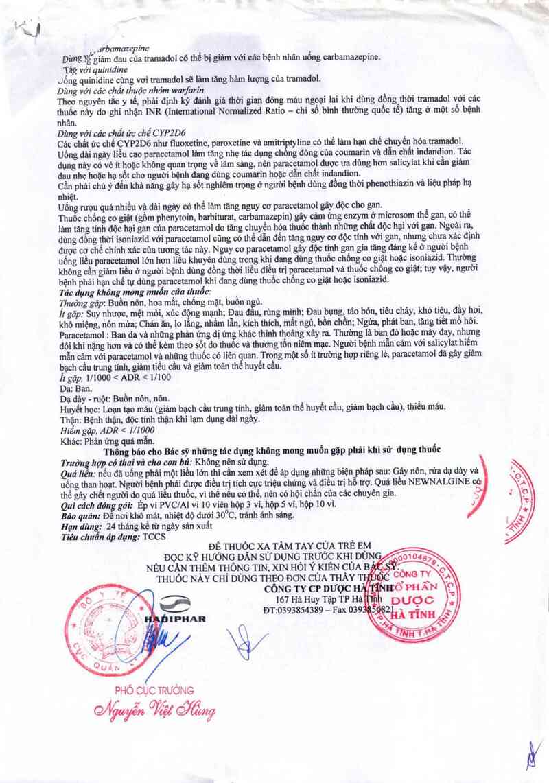 thông tin, cách dùng, giá thuốc Newnalgine - ảnh 5